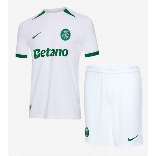 Dětský fotbalový dres Sporting CP 2024-25 Venkovní Krátký Rukáv (+ trenýrky)